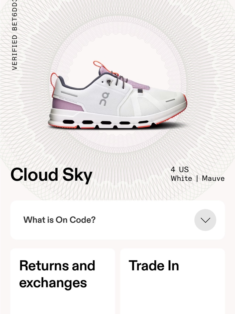 Kids On Cloud Sneakers - Light Gray with Orange, Size 4, GUC, Tennis Shoes - Picture 5 of 5